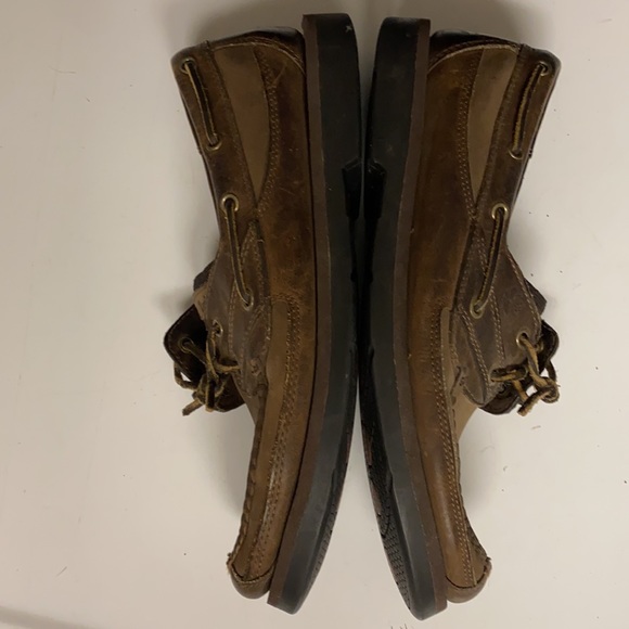 TIMBERLAND Brown Leather Loafer Classic Boat Shoes main image 9